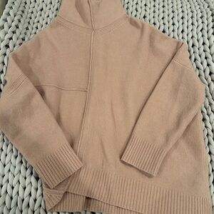 All Saints Blush Cowl Neck Asymmetrical Sweater Size Large